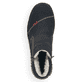 
Nachtschwarze Rieker Damen Slipper L4270-00 mit Reißverschluss sowie einer Profilsohle. Schuh von oben