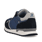 Blaue Rieker Herren Sneaker Low U0300-14 mit einer griffigen und leichten Sohle. Schuh von hinten.