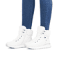 Weiße Rieker Damen Schnürstiefel W0670-80 mit einer leichten und griffigen Sohle. Schuh am Fuß.