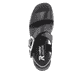 Schwarze Rieker Keilsandaletten W1550-00 mit flexibler und ultra leichter Sohle. Schuh von oben.