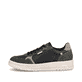 Schwarze Rieker Herren Sneaker Low U0403-01 mit einer abriebfesten Sohle. Schuh Außenseite.