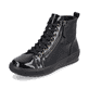
Schwarze remonte Damen Schnürschuhe D0775-01 mit Schnürung und Reißverschluss. Schuh seitlich schräg