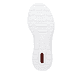 Weiße Rieker Damen Slipper L3294-80 mit einer Gummischnürung. Schuh Laufsohle.