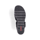Schwarze Rieker Keilsandaletten 67463-00 mit einem Klettverschluss. Schuh Laufsohle.