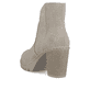 
Sandbeige Rieker Damen Stiefeletten Y2553-60 mit Reißverschluss sowie Blockabsatz. Schuh von hinten