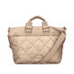 Rieker Damen Shopper H1525-60 in Cremebeige aus Textil mit Reißverschluss. Shopper Vorderseite.