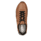 Braune Rieker Herren Sneaker Low U0304-24 mit griffiger und leichter Sohle. Schuh von oben.