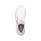 Weiße Rieker Damen Sneaker Low 42505-80 mit super leichter und flexibler Sohle. Schuh von oben.