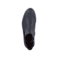 
Asphaltschwarze Rieker Damen Chelsea Boots 71072-03 mit einer leichten Sohle. Schuh von oben
