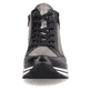 
Schwarze remonte Damen Sneaker D0T70-01 mit einer dämpfenden Sohle mit Keilabsatz. Schuh von vorne.