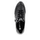 Schwarze remonte Damen Sneaker D1G02-02 mit einem Reißverschluss. Schuh von oben.