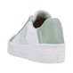 Weiße Rieker Damen Sneaker Low W0700-52 mit einer abriebfesten Plateausohle. Schuh von hinten.