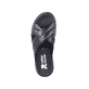 Schwarze Rieker Damen Pantoletten W0802-00 mit einer dämpfenden Sohle. Schuh von oben.