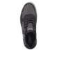 
Asphaltschwarze Rieker Herren Sneaker Low 37029-00 mit Schnürung und Reißverschluss. Schuh von oben