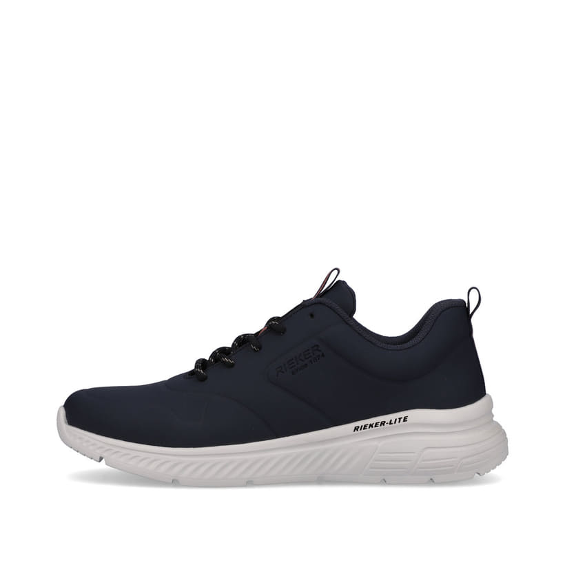 Blaue Rieker Herren Sneaker Low B6414-14 mit ultra leichter und flexibler Sohle. Schuh Außenseite.