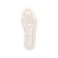 Weiße Rieker Damen Sneaker High M1935-80 mit einer flexiblen Plateausohle. Schuh Laufsohle.