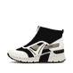 Weiße Rieker Damen Sneaker High N6360-00 mit Reißverschluss sowie der Komfortweite G. Schuh Außenseite.