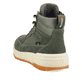 Grüne Rieker Herren Sneaker High U0069-54 mit wasserabweisender TEX-Membran. Schuh von hinten.