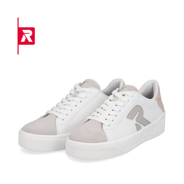 Rieker EVOLUTION Damen Sneaker 
vanilla-white stone-grey