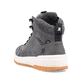 Graue Rieker Herren Sneaker High U0070-42 mit wasserabweisender TEX-Membran. Schuh von hinten.