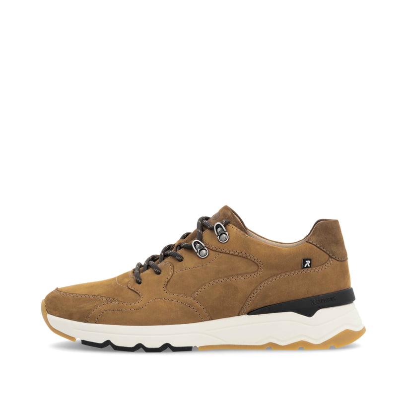 Braune Rieker Herren Sneaker Low U0902-68 mit flexibler und super leichter Sohle. Schuh Außenseite.