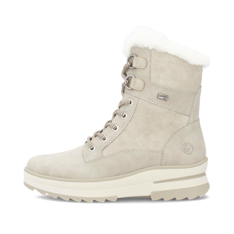 remonte Damen Schnürstiefel hellbeige