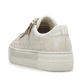 Weiße Rieker Damen Sneaker Low N4914-80 mit einem Reißverschluss. Schuh von hinten.