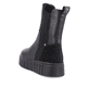 Schwarze Rieker Damen Chelsea Boots W1062-00 mit TR-Sohle mit leichtem EVA-Inlet. Schuh von hinten.