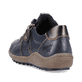 
Schieferblaue remonte Damen Schnürschuhe R1426-15 mit einer dämpfenden Profilsohle. Schuh von hinten