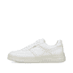 Weiße Rieker Damen Sneaker Low M8415-80 mit einer Schnürung. Schuh Außenseite.