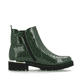 Tannengrüne remonte Chelsea Boots D8684-54 mit goldenem Schmuckelement. Schuh Innenseite.