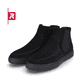 Schwarze Rieker EVOLUTION Herren Chelsea Boots U0761-00 mit einer robusten Sohle. Schuhpaar schräg.
