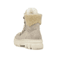 
Sandbeige Rieker Damen Schnürstiefel Z7430-62 mit Schnürung und Reißverschluss. Schuh von hinten