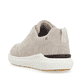 Beige Rieker Herren Sneaker Low U1101-62 mit flexibler und super leichter Sohle. Schuh von hinten.