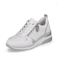 
Kristallweiße remonte Damen Sneaker D2409-80 mit einer flexiblen Sohle mit Keilabsatz. Schuh seitlich schräg