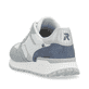 Blaue Rieker Damen Sneaker Low W0607-81 mit griffiger und leichter Sohle. Schuh von hinten.