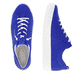 Blaue remonte Damen Sneaker D0913-14 mit Schnürung sowie Komfortweite G. Schuh von oben, liegend.