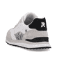 Weiße Rieker Damen Sneaker Low 42506-80 mit flexibler und super leichter Sohle. Schuh von hinten.