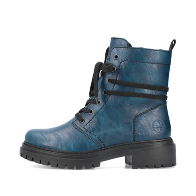 Rieker Damen Biker Boots cyanblau