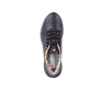 Schwarze Rieker Damen Sneaker Low W0402-00 mit einer ultra leichten Sohle. Schuh von oben.