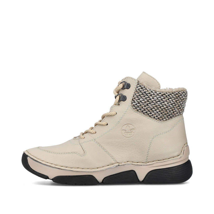 Rieker Damen Schnürstiefel hellbeige