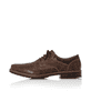 
Nougatbraune Rieker Herren Schnürschuhe 13200-24 mit Schnürung sowie einer Profilsohle. Schuh Außenseite