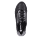 
Nachtschwarze remonte Damen Sneaker R6700-03 mit Schnürung und Reißverschluss. Schuh von oben