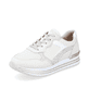 
Hellbeige remonte Damen Sneaker D1320-81 mit Schnürung sowie einer Plateausohle. Schuh seitlich schräg