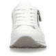 Weiße Rieker Damen Sneaker Low N1403-80 mit Reißverschluss sowie Extraweite H. Schuh von vorne.