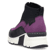 Schwarze Rieker Damen Sneaker High N6352-30 mit dämpfender und leichter Sohle. Schuh von hinten.