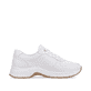 Blütenweiße remonte Damen Sneaker D0G04-80 mit Schnürung sowie einer flexiblen Sohle. Schuh Innenseite
