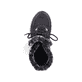 
Tiefschwarze Rieker Damen Schnürstiefel X9034-00 mit Schnürung sowie einer Profilsohle. Schuh von oben
