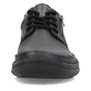Schwarze Rieker Herren Schnürschuhe 03002-00 mit einem Reißverschluss. Schuh von vorne.