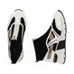 Weiße Rieker Damen Sneaker High N6360-00 mit Reißverschluss sowie der Komfortweite G. Schuh von oben, liegend.